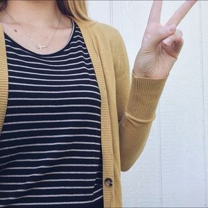 Mustard Yellow Cardigan // Mossimo // Long